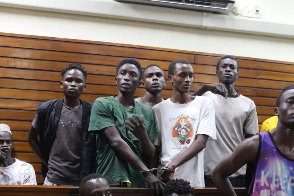 Youths arrested following Gen Z demonstrations in Mombasa Kenya