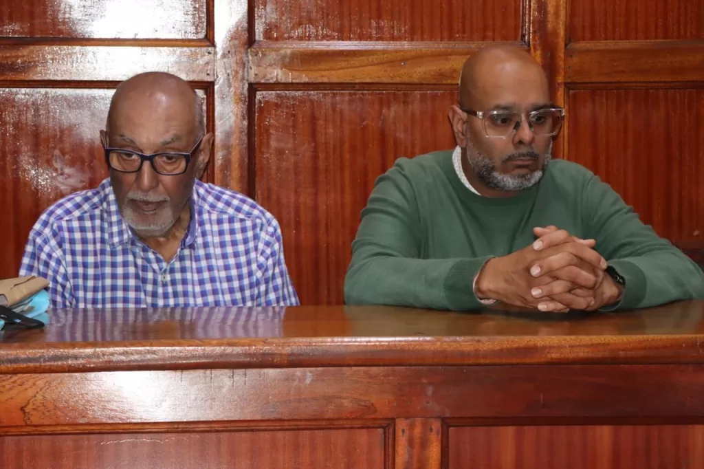 In the case, Tribhovan Anlalji Chavada and his son Jayesh Rribovan Chavda, both directors of TRV Towers limited are charged stealing Sh 112 million from the company.